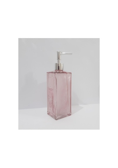 Buççin Online Mağaza 500 Ml Renkli Cam Sıvı Sabunluk Cam Pembe Çok Renkli