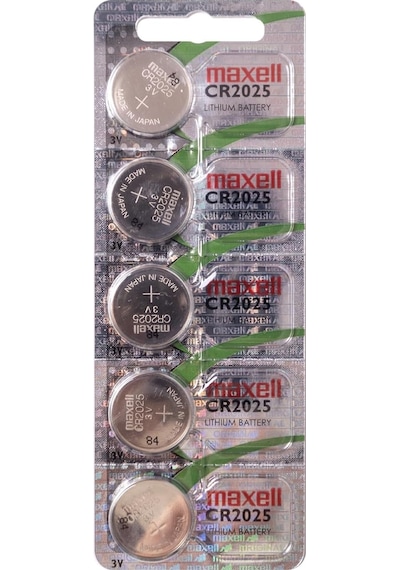 Cr2025 Piller, 5 Adet, Lityum, 3 V, 170 Mah, Gri