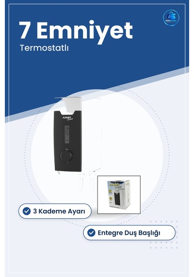 Şofben Elektrikli Anında Sıcak Su 3 Kademe 7 Emniyet Termostatlı