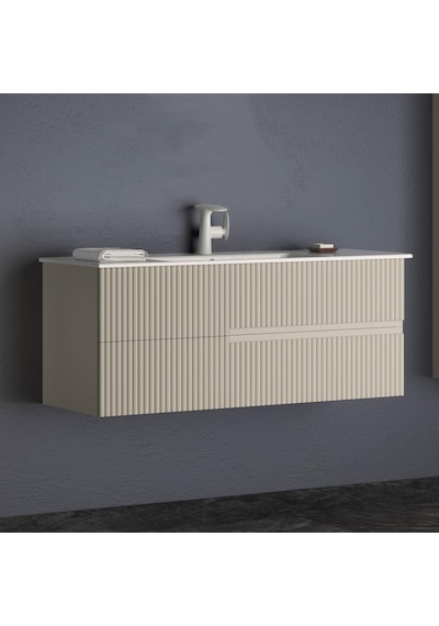 Orka Moonlight 120 Cm Mat Vizon Banyo Dolabı Alt Modül Ve Lavabo Krem Orka Moonlight 120 Cm Mat Vizon Banyo Dolabı Alt Modül Ve Lavabo Krem