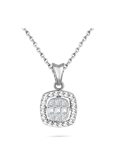 Modern Tasarım 0.08 Ct Baget Kare Tektaş Kolye