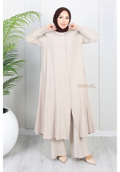 Rahvel Umre Takımı Viskon Kumaş Tunik Pantolon Bir Arada Terletmez İç Göstermez Taş Rahvel Umre Takımı Viskon Kumaş Tunik Pantolon Bir Arada Terletmez İç Göstermez Taş
