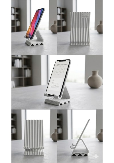 Masa Üstü Desenli Telefon Standı