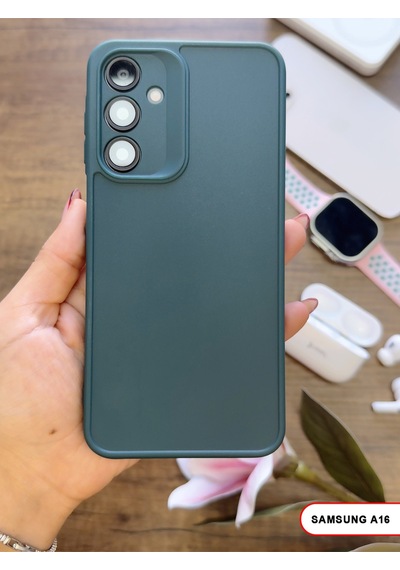 Samsung Galaxy A16 Uyumlu Kamera Korumalı Darbeye Dayanıklı Renk Atmayan Keep Silikon Kılıf Haki