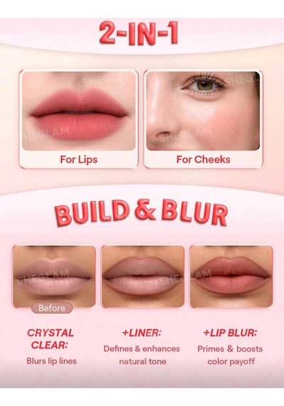 Sheglam Bounce Putty Pocket Lip Pot Mat Ruj -allık Tangelo Twist Nude