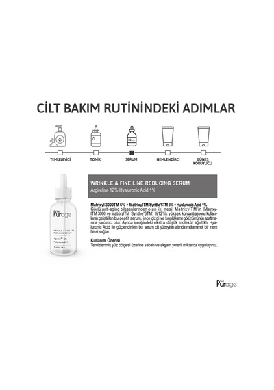 Wrinkle & Fine Line Reducing Serum Argireline 12% Hyaluronic Acid 1% - Kırışıklık Ve Ince Çizgi