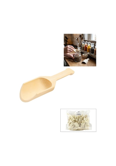 İbico İ22-403 Kürek Baharat 3cm Kaşık Ahşap Bambu - 50'li Paket Diğer