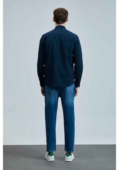Lufian Ellery Erkek Basic Gömlek Regular Fit Lacivert Lacivert 111010637100200 Lacivert