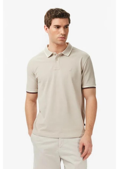 Nautica Erkek Bej Regular Fit Polo Yaka T-shirt-14601