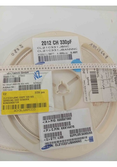 Cl21c331jbnc 330pf 50v 805 Samsung Uyumlu Uyumlu Smd Seramik Kondansatör 500 Adet