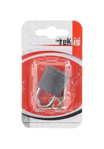 Tek-iş 524164 Asma Kilit Gri Döküm, Gri, 25mm