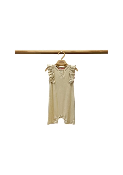Tiffany Baby & Kids Tiffany Baby Organik Theme Fırfırlı Düğmeli Modal Toprak