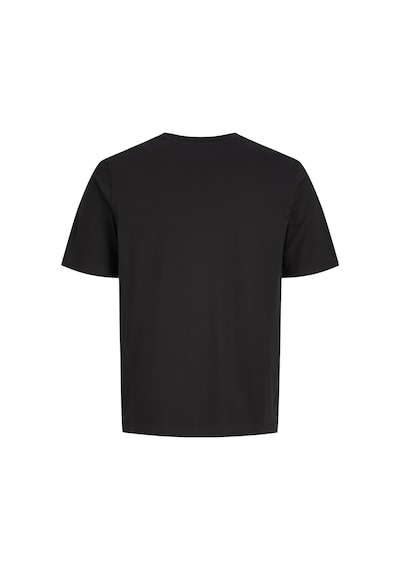 Jack & Jones Erkek Gögüs Baskili Sifir Yaka Kisa Kollu Tisört - Oscar - 12302469 Siyah