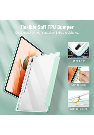 Samsung Galaxy Uyumlu Tab S9 Fe Plus / S9 Plus 12.4" Kılıf Grafiti Şeffaf Kalem Bölmeli X810 X610 X816 X616 X818