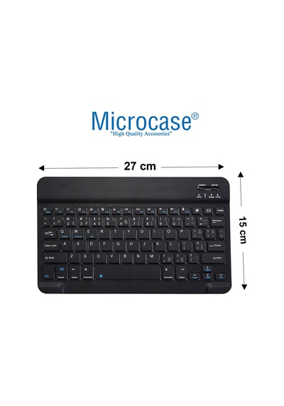 Microcase Apple Uyumlu iPad  Pro 12.9 2018 Bluetooth Klavye 27 CM +Bluetooth Mouse + Stand - AL2755