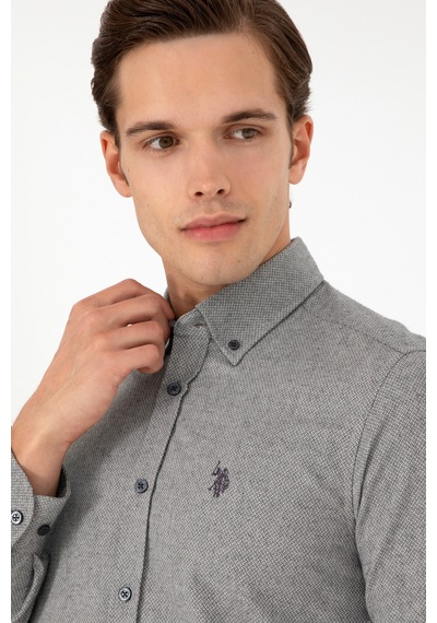 U.s. Polo Assn. Erkek Antrasit Gömlek Desenli 50296626-vr006 Antrasit U.s. Polo Assn. Erkek Antrasit Gömlek Desenli 50296626-vr006 Antrasit
