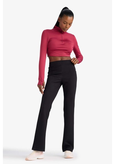 Defacto Defactofit Flare Fit İspanyol Paça Standart Boy Modal Sporcu Pantolon E8957ax25aubk81 Siyah