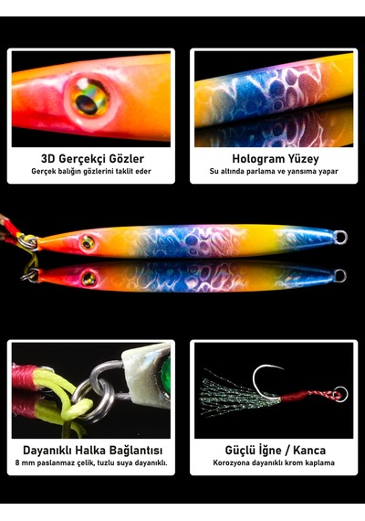 Jig, Zoka, Suni Yem, Glow Uv Metal Jig, 60gr 10cm Razor 60