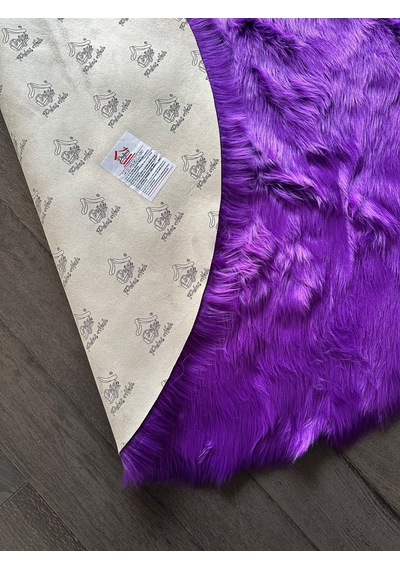 A Post Mor Yumuşak Dokulu Peluş Halı Yuvarlak