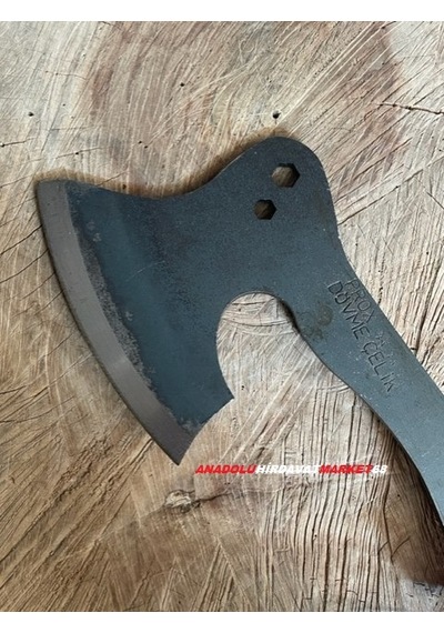 Prox Dövme Çelik Kamp Baltası El Yapımı Balta 450gr Agzı Dönmez