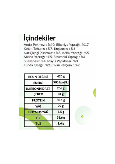 Nar Ekstraktlı Biberiyeli Bitkisel Karışımlı Macun 420 Gr