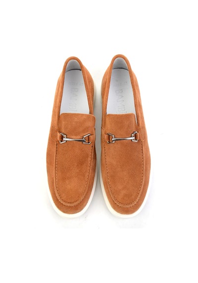 Bambi Taba Hakiki Deri Erkek Loafer Ayakkabı E01011032802 Taba