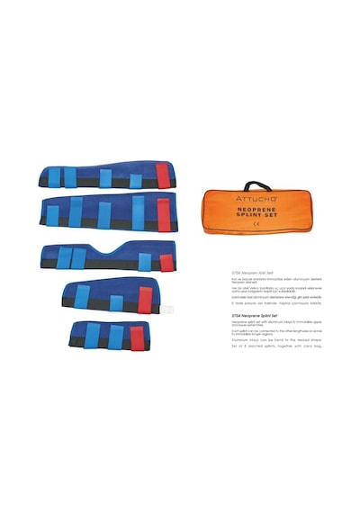 Ambulans ve İlk Yardım İçin 5 Li Set Neopren Atel Set