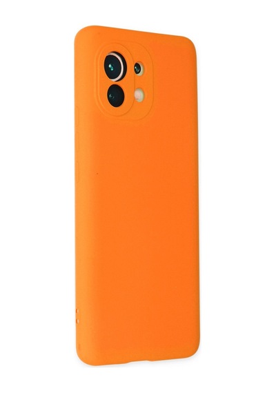 Xiaomi Mi 11 Uyumlu Kılıf Nano İçi Kadife Silikon - Turuncu