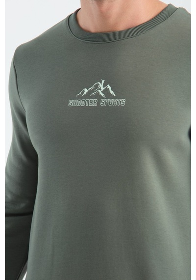 Shooter Sportwear Ribey Tekstil İth.ihr.san.tic.ltd.şti Erkek Üç İplik Sweatshirt Şardonsuz Pamuklu Regular Fit Bisiklet Yaka Spor Sweat Haki Shooter Sportwear Ribey Tekstil İth.ihr.san.tic.ltd.şti Erkek Üç İplik Sweatshirt Şardonsuz Pamuklu Regular Fit Bisiklet Yaka Spor Sweat Haki