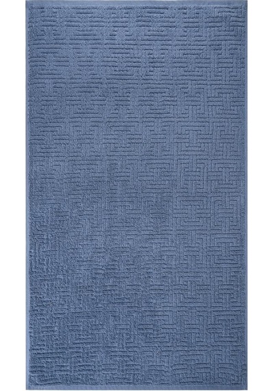 Pamuk Tekli Havlu Jakarlı Karna Premıum Molıs - 70 X 140 İndigo