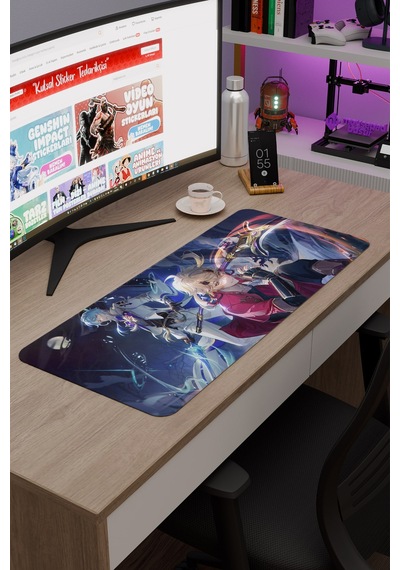 Thoma Genshin Impact Anime Oyuncu V4 - 70x30 Xl Gaming Mouse Pad Fare Altlığı