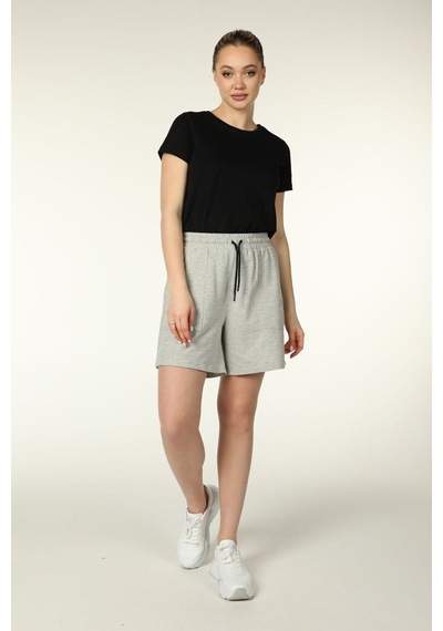 Defys Kadın Beli Lastikli Cepli Etiket Detaylı Regular Fit Şort Gri Melanj - 527882928 Gri Melanj Defys Kadın Beli Lastikli Cepli Etiket Detaylı Regular Fit Şort Gri Melanj - 527882928 Gri Melanj