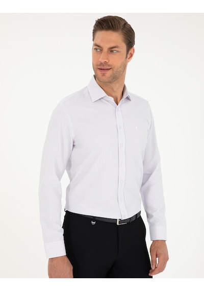 Pierre Cardin Erkek Mor Gömlek Desenli 50294168-vr038 Mor