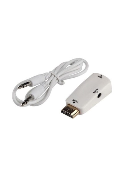 Hdmi To Vga Monitör Çevirici Dönüştürücü Adaptör