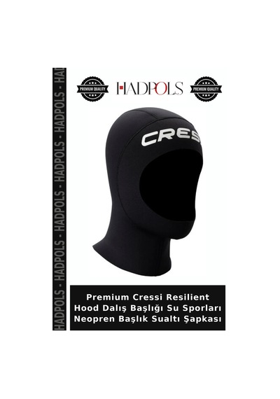 Premium Cressi Resilient Hood Dalış Başlığı Su Sporları Neopren Başlık Sualtı Şapkası 3mm - S