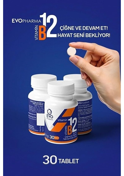 Tr Evo Pharma Vitamin B12 Metilkobalamin 1000 Mcg 30 Çiğneme Tableti