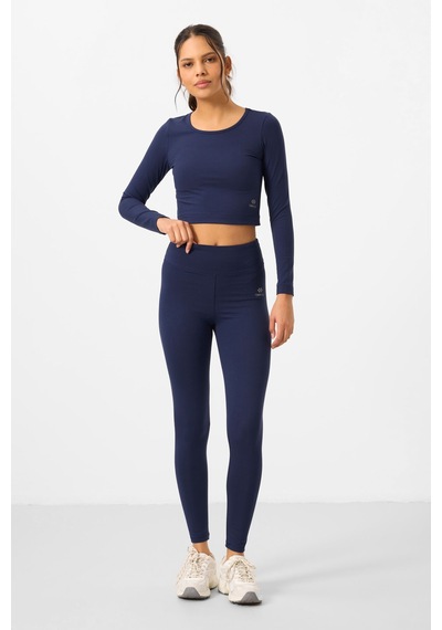 Tommylife İndigo Yüksek Bel Uzun Kollu Slim Fit Crop Top Kadın Tayt Takım - 95286 Tommylife İndigo Yüksek Bel Uzun Kollu Slim Fit Crop Top Kadın Tayt Takım - 95286