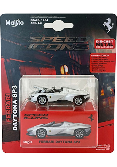 Speed Icons 1:64 Ferrari Daytona Sp3 Beyaz Renksiz