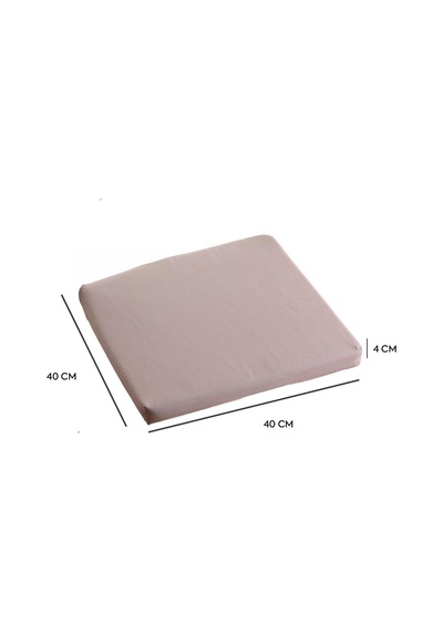 Sandalye Oturum Minderi Renkli 40x40x4 Bağcıklı Çıkarılabilir Kılıflı Su İtici Açık Gri 4'lü Diğer