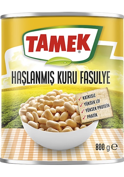 Tamek Haşlanmış Kuru Fasulye 800 Gr X 3'lü Paket