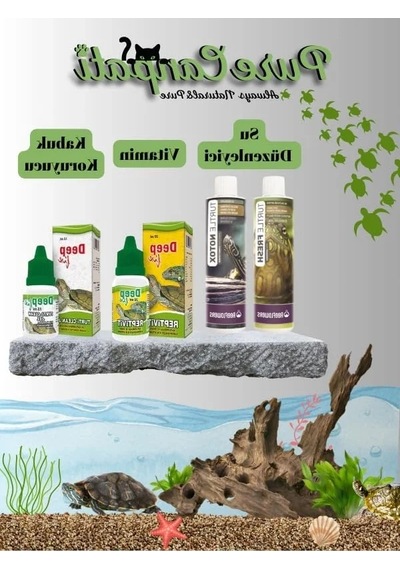 Kaplumbağa Bakım Seti - Vitamin, Kabuk Koruyucu Ve Su Düzenleyici