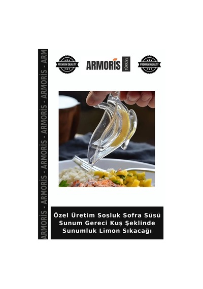 Özel Üretim Sosluk Sofra Süsü Sunum Gereci Kuş Şeklinde Sunumluk Limon Sıkacağı Çok Renkli