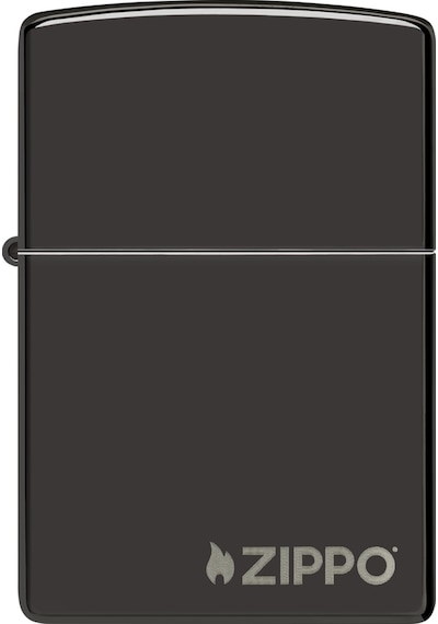 Zippo Çakmak Logolu Ebony Parlak Siyah 24756zl