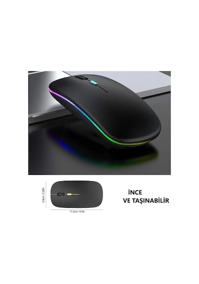 Osqar KRK-03 4 Tuşlu Sessiz Şarj Edilebilir Kablosuz Mouse