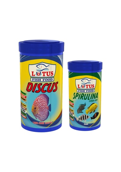 Discus Granulat 1000 Ml + Spirulina 250 Ml Balık Yemi