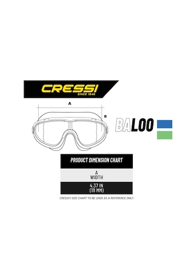 Parumarin Cressi Baloo 2-7 Yaş Lime / White Deniz Gözlüğü
