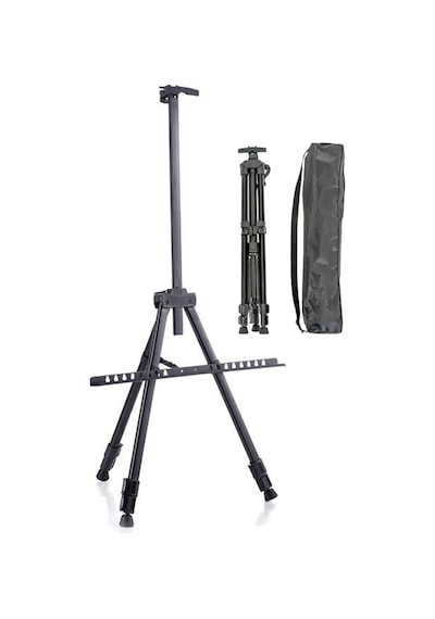 Rich Mastermix Akrilik Boya Seti 6 Ana Renk 3 Ayaklı Metal Şövale 35x50 Tuval Metal Spatula Seti 6