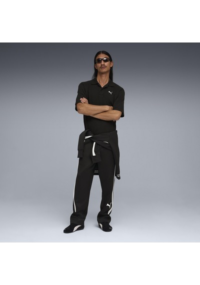 Puma Essential Boxy Erkek Siyah Günlük Stil Polo Yaka T-shirt 63436201 Siyah