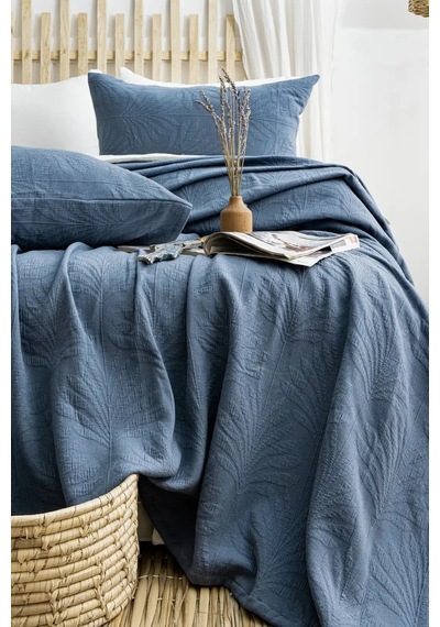 Şaheser Home Collection Yatak Örtüsü Çift Kişilik Silvia İndigo Renkli