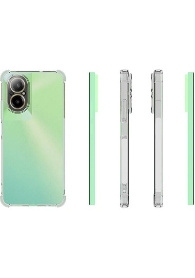 Realme 12 Lite Kılıf Tchs Nitro Anti Shock Silikon - Şeffaf Şeffaf
